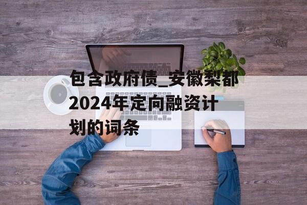 包含政府债_安徽梨都2024年定向融资计划的词条