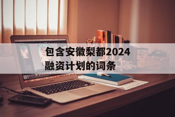 包含安徽梨都2024融资计划的词条