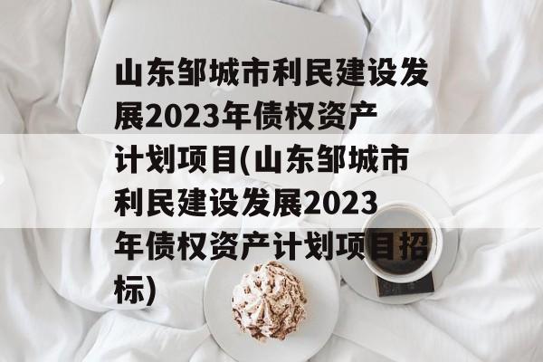 山东邹城市利民建设发展2023年债权资产计划项目(山东邹城市利民建设发展2023年债权资产计划项目招标)