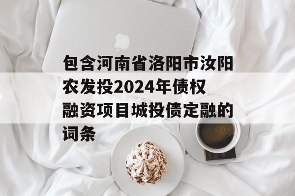 包含河南省洛阳市汝阳农发投2024年债权融资项目城投债定融的词条