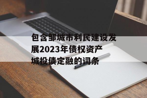 包含邹城市利民建设发展2023年债权资产城投债定融的词条