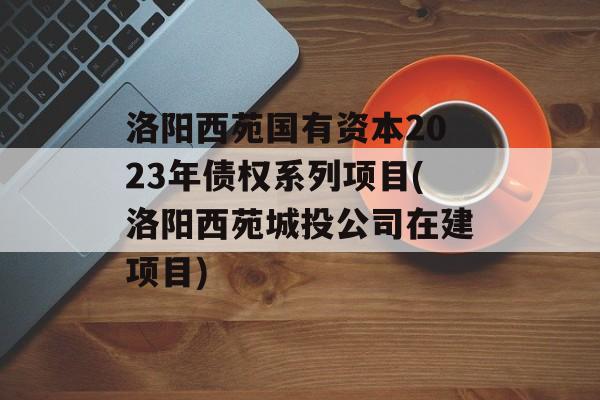 洛阳西苑国有资本2023年债权系列项目(洛阳西苑城投公司在建项目)