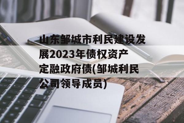 山东邹城市利民建设发展2023年债权资产定融政府债(邹城利民公司领导成员)