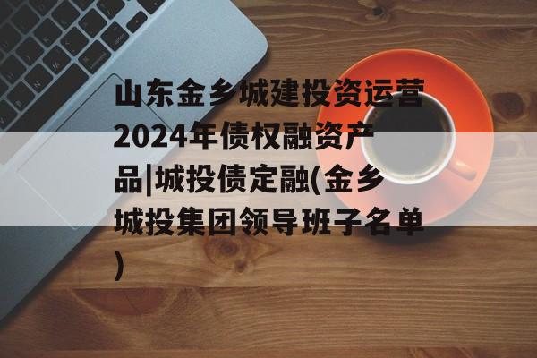 山东金乡城建投资运营2024年债权融资产品|城投债定融(金乡城投集团领导班子名单)